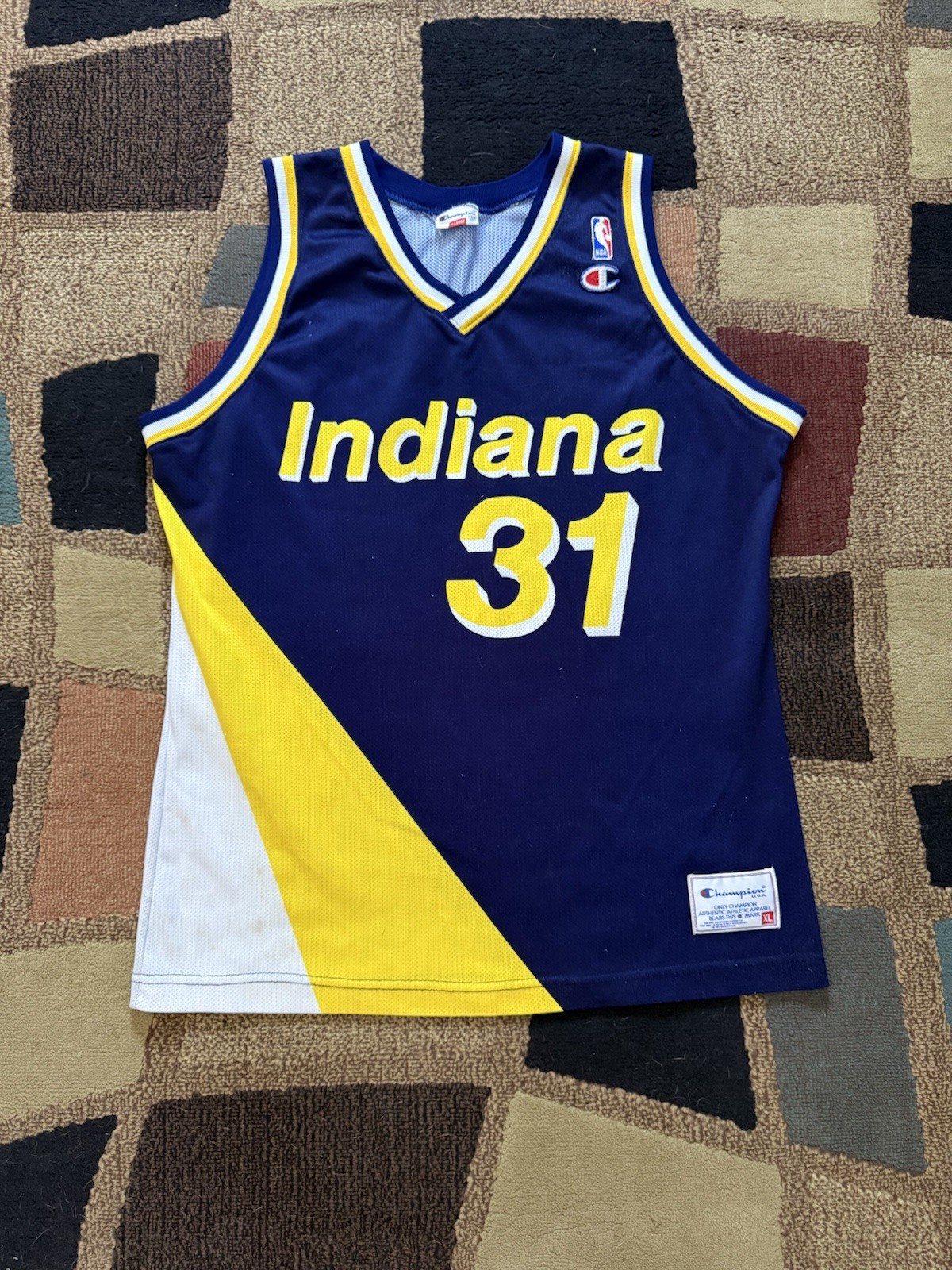 Reggie Miller Indiana Pacers Vintage Basketball Jersey Champion XL