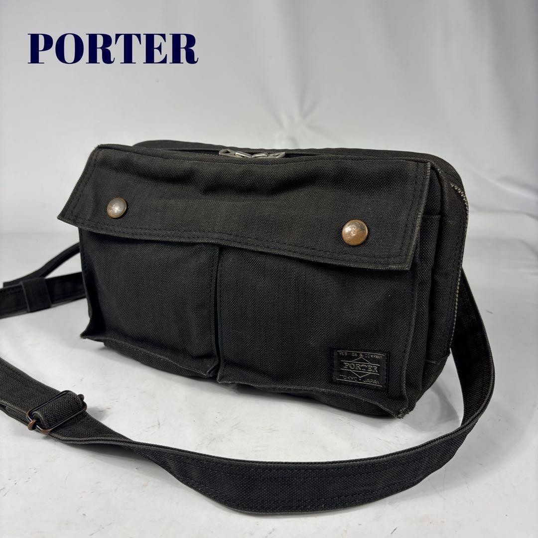 PORTER YOSHIDA SMOKY 2WAY Body Bag Clutch Bag Black Japan Authentic