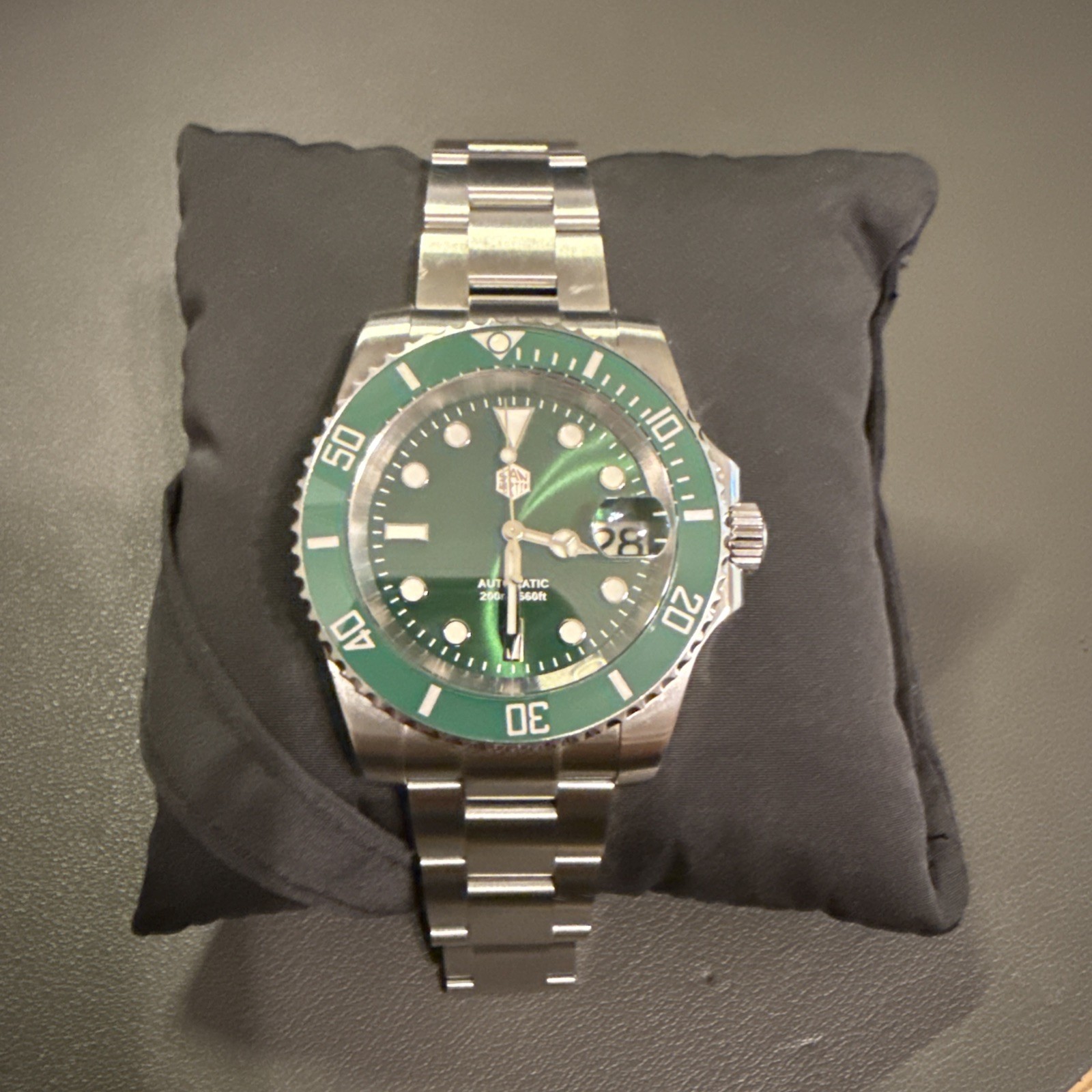 San Martin SN0017B Automatic Watch 40mm Green Oyster