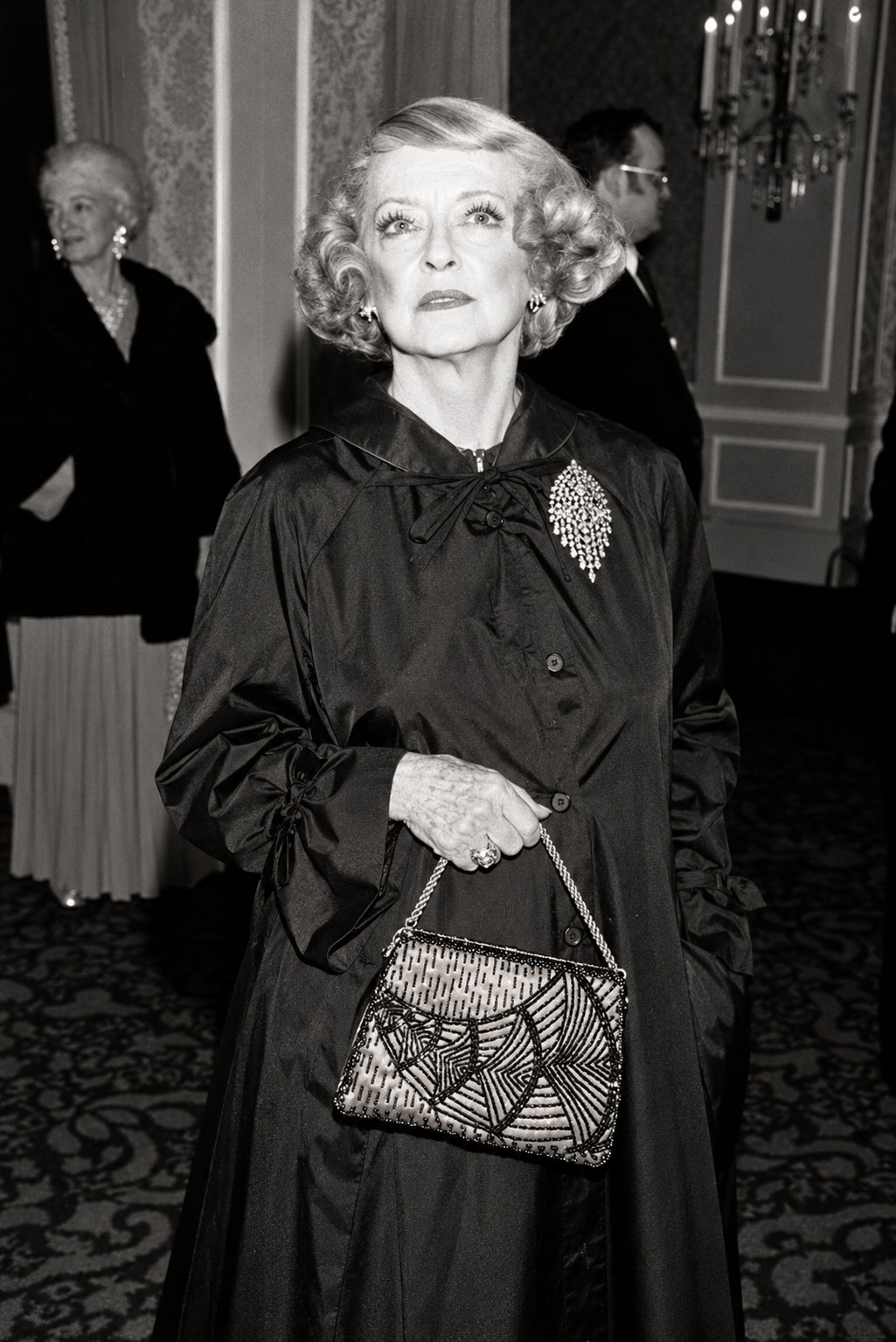 Bette Davis Owned & Worn  Rhinestone Broach and handbag from Sydney Guilaroff