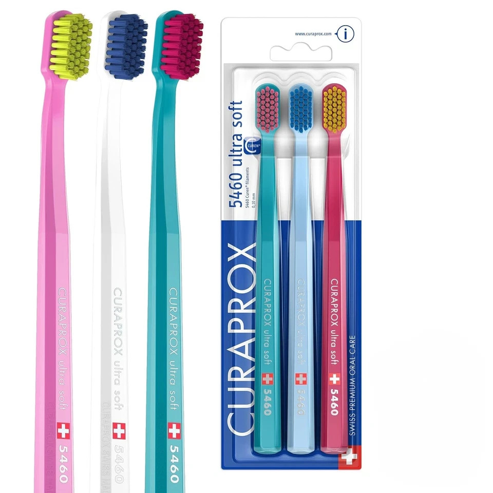 Cu-raprox CS 5460 Ultra Soft Toothbrush Genuine Swiss Dental Care - 3Count
