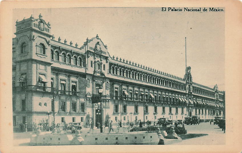 Postcard Mexico: Palacio Nacional, Mexico City DB 1910's