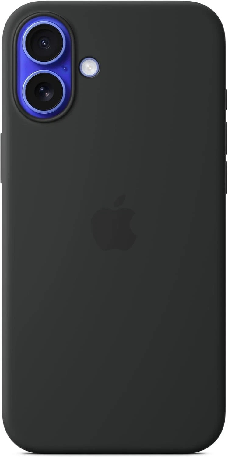 Genuine Apple Silicone Case with MagSafe For iPhone 16 Plus - Black Original