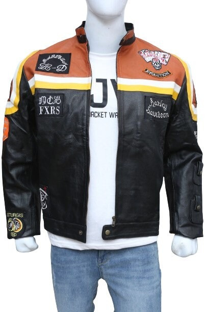 HDMM Mickey Rourke Marlboro Man Vintage Biker Cowhide Leather Jacket Motorcycle