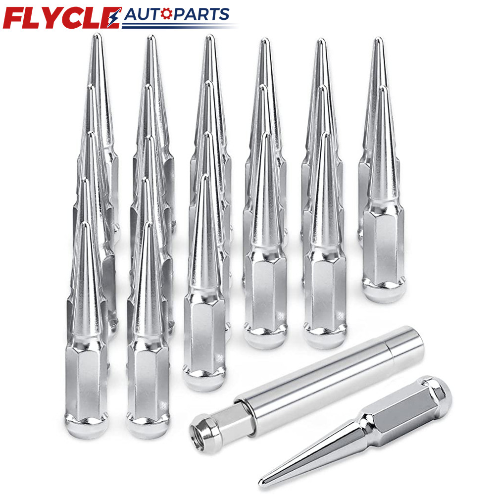 24PCS Spike Lug Nuts 14x1.5 For Chevy Silverado Tahoe 4.4