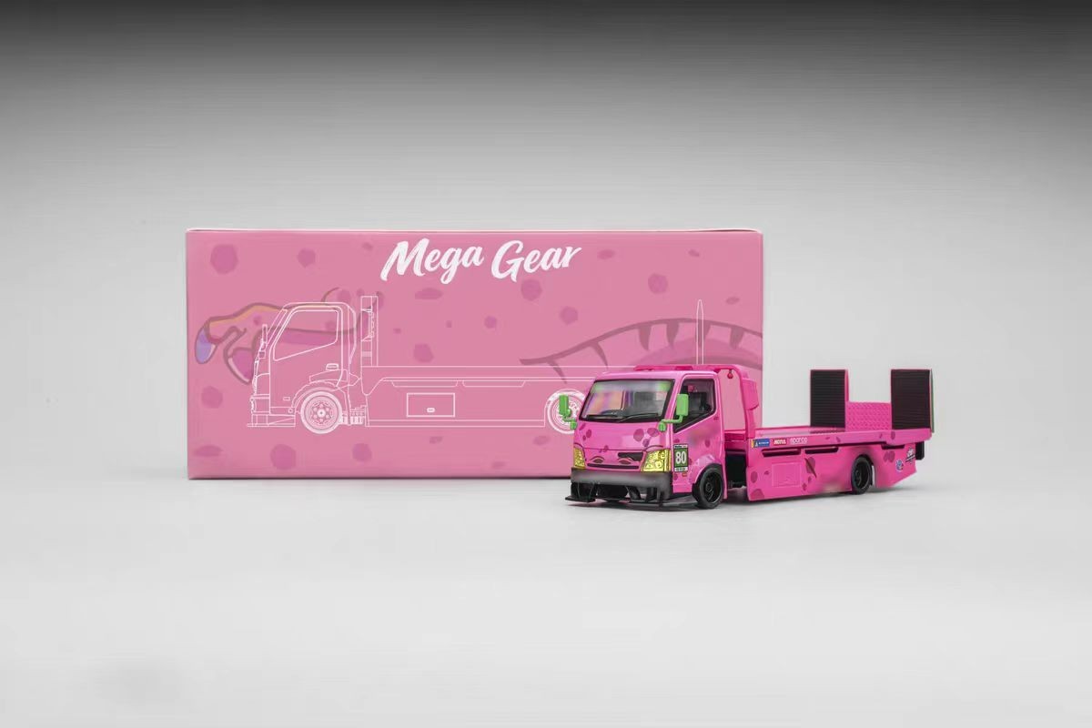 Mega Gear MG 1:64 Modified H300 Flatbed Transport Trailer Alloy car Model Mega Gear MG 1:64 Modified H300 Flatbed Transport Trailer Alloy car Model