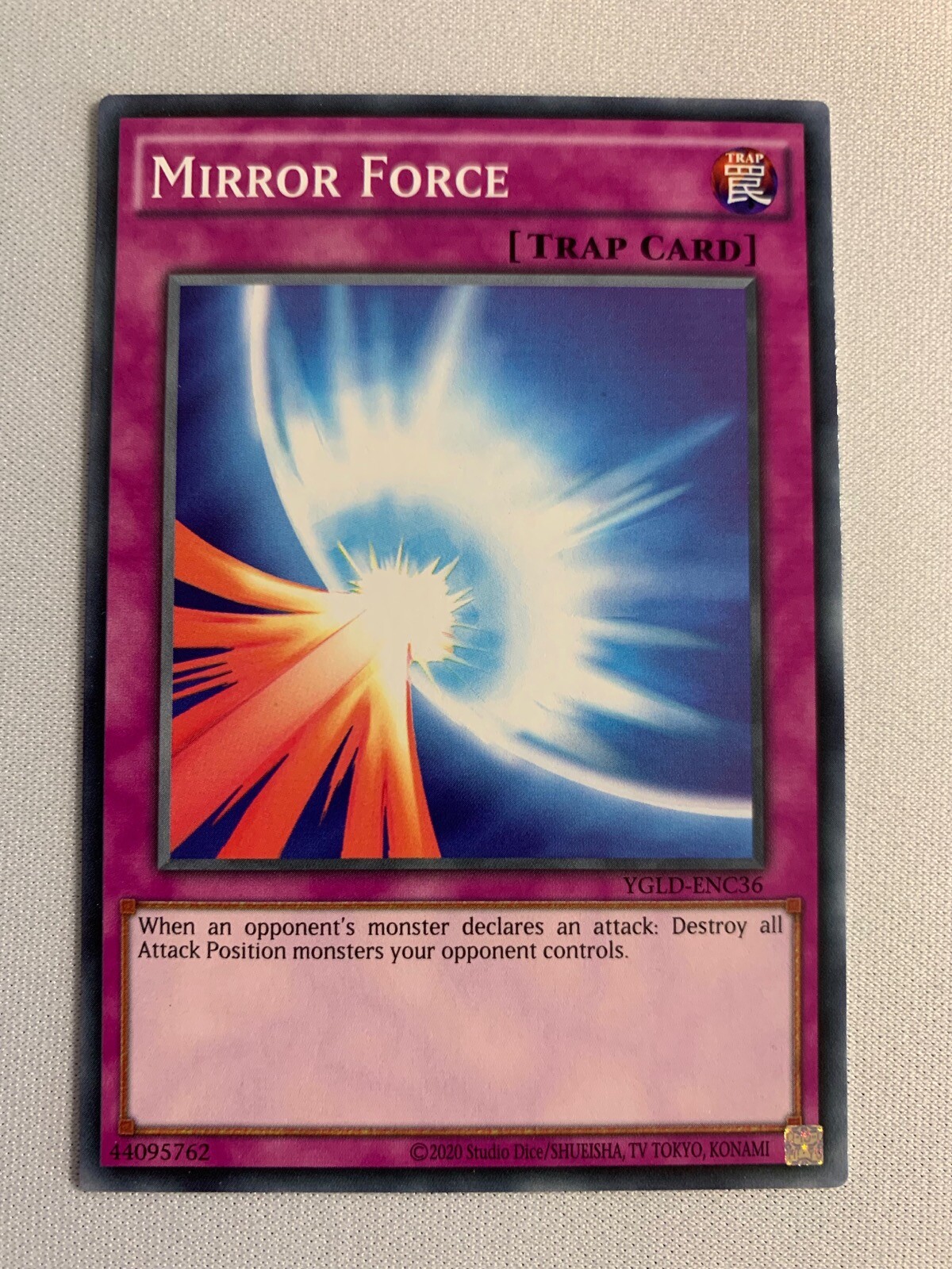 Yugioh Mirror Force YGLD-ENC36 YGLD-ENA37 Card Near Mint 