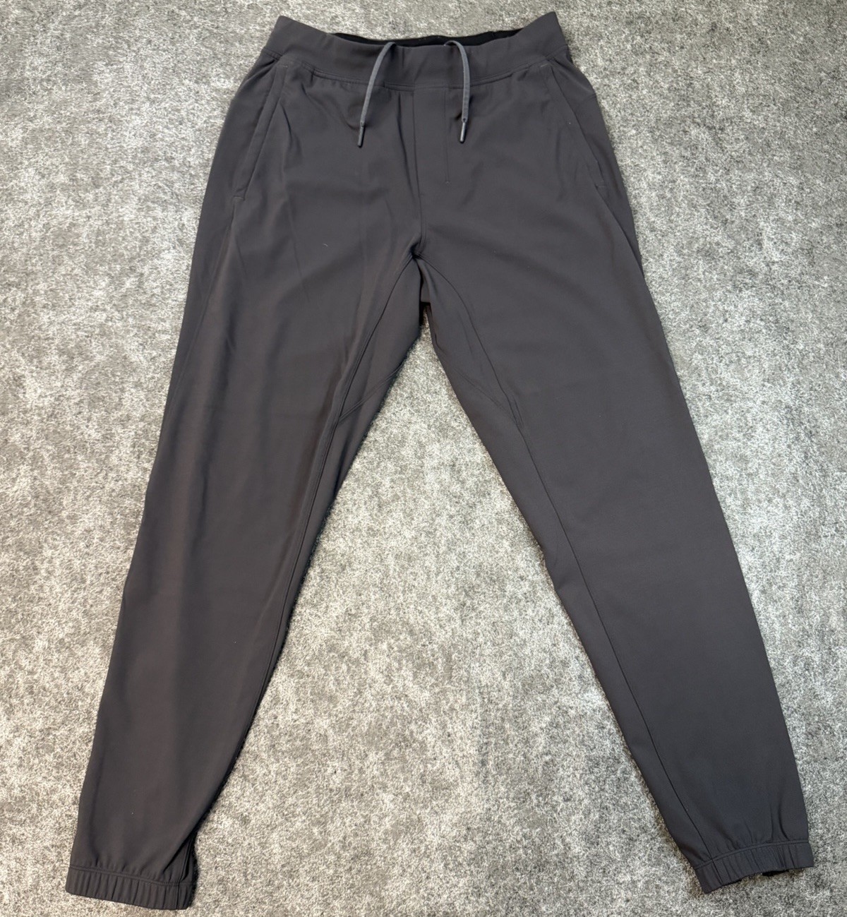 Lululemon Men’s Black Jogger Pants Drawstring Stretch Zip Ankle Size M