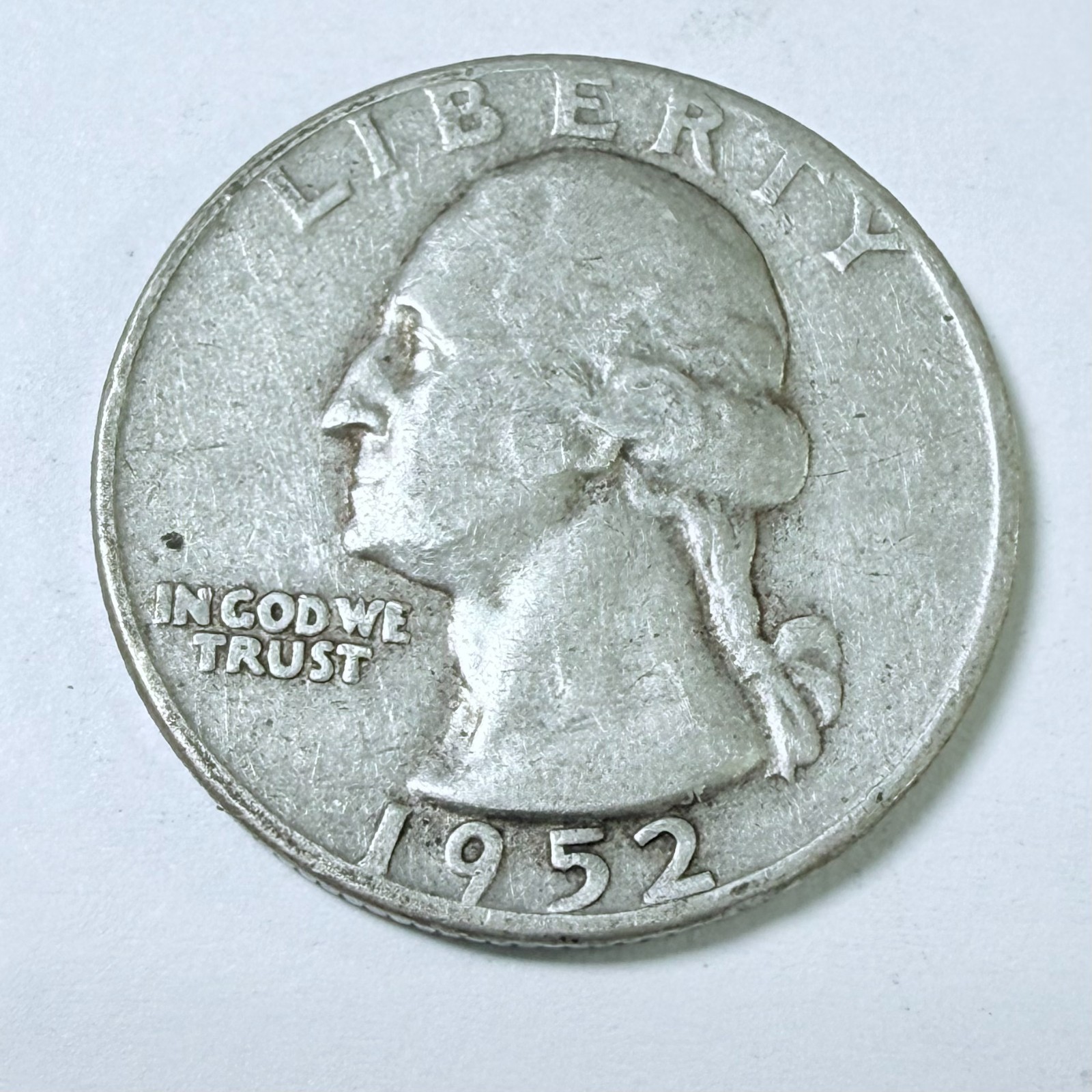 1952-D 25c Washington Silver Quarter - 90% SILVER VERY FINE DETAILS #9980