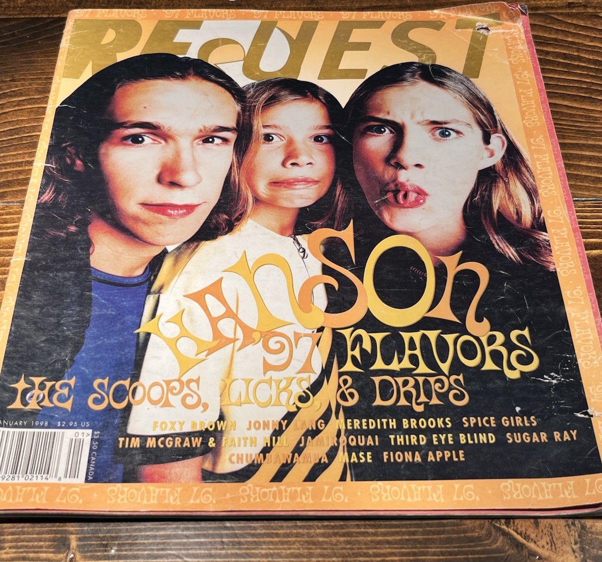 Request Magazine (Jan. 1998) Hanson, Mase, Foxy Brown, Spice Girls, Sugar Ray