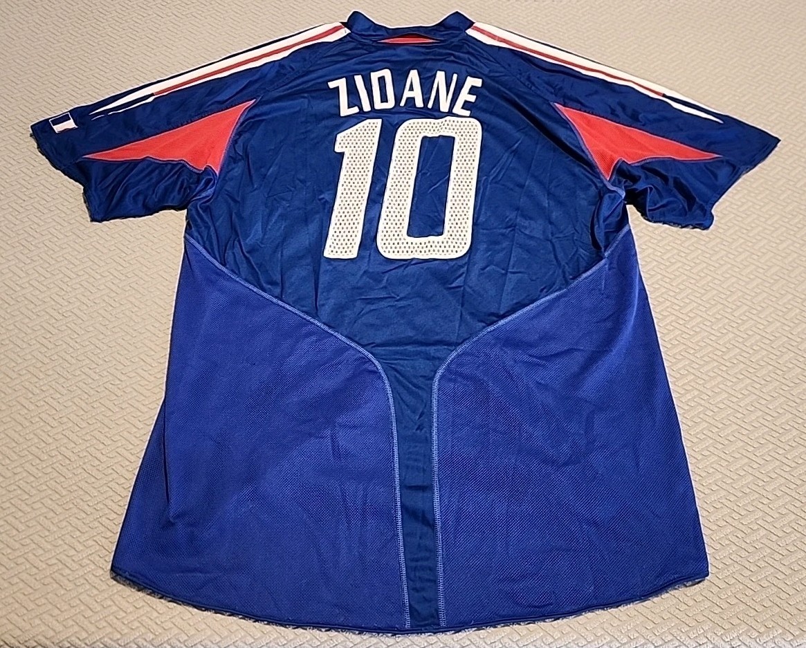 2004-06 France Home Jersey Zidane #10 Adidas Climacool Size 2XL rare read 2004-06 France Home Jersey Zidane #10 Adidas Climacool Size 2XL rare read
