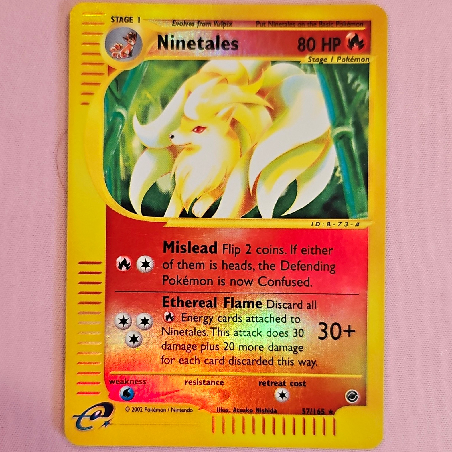 Pokemon TCG Ninetales 057/165 Expedition Base Set Reverse Holo Rare EN LP+