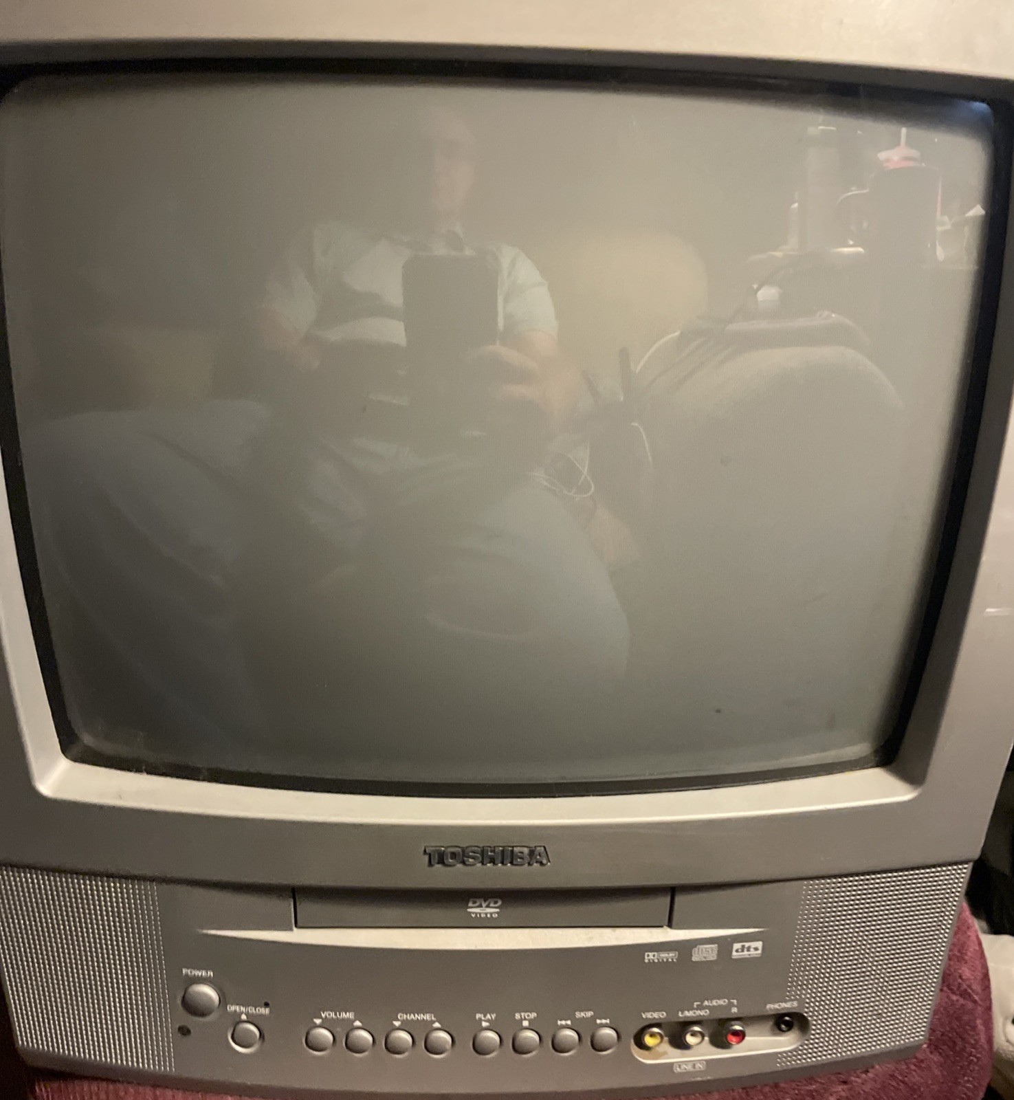 Toshiba MD13N3(-P) Retro Gaming CRT TV/DVD Player Television Tested (No Remote)