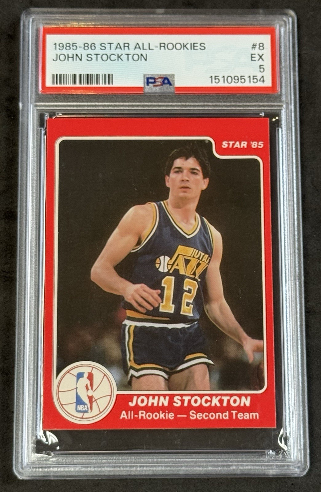 1985 1985-86 Star Company JOHN STOCKTON All Rookie EX PSA 5 Utah Jazz 1985 1985-86 Star Company JOHN STOCKTON All Rookie EX PSA 5 Utah Jazz