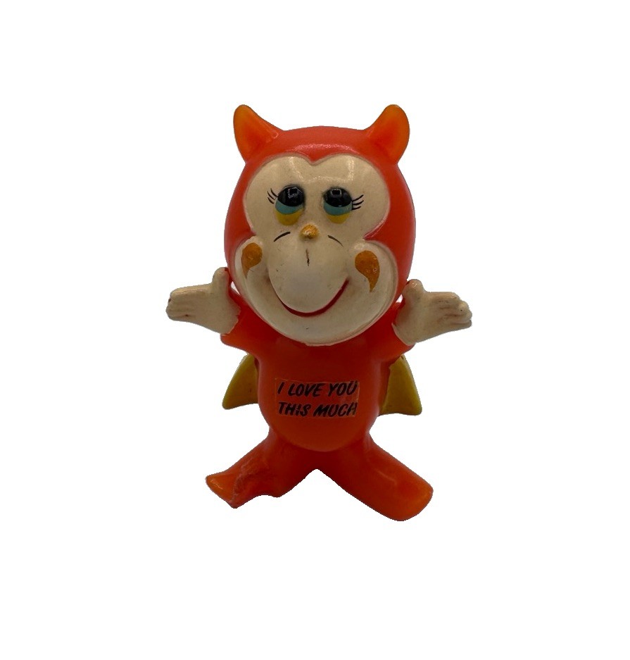 Vintage 1971 Wallace Berrie Red Devil Figurine I Love You This Much 4.25 Vintage 1971 Wallace Berrie Red Devil Figurine I Love You This Much 4.25