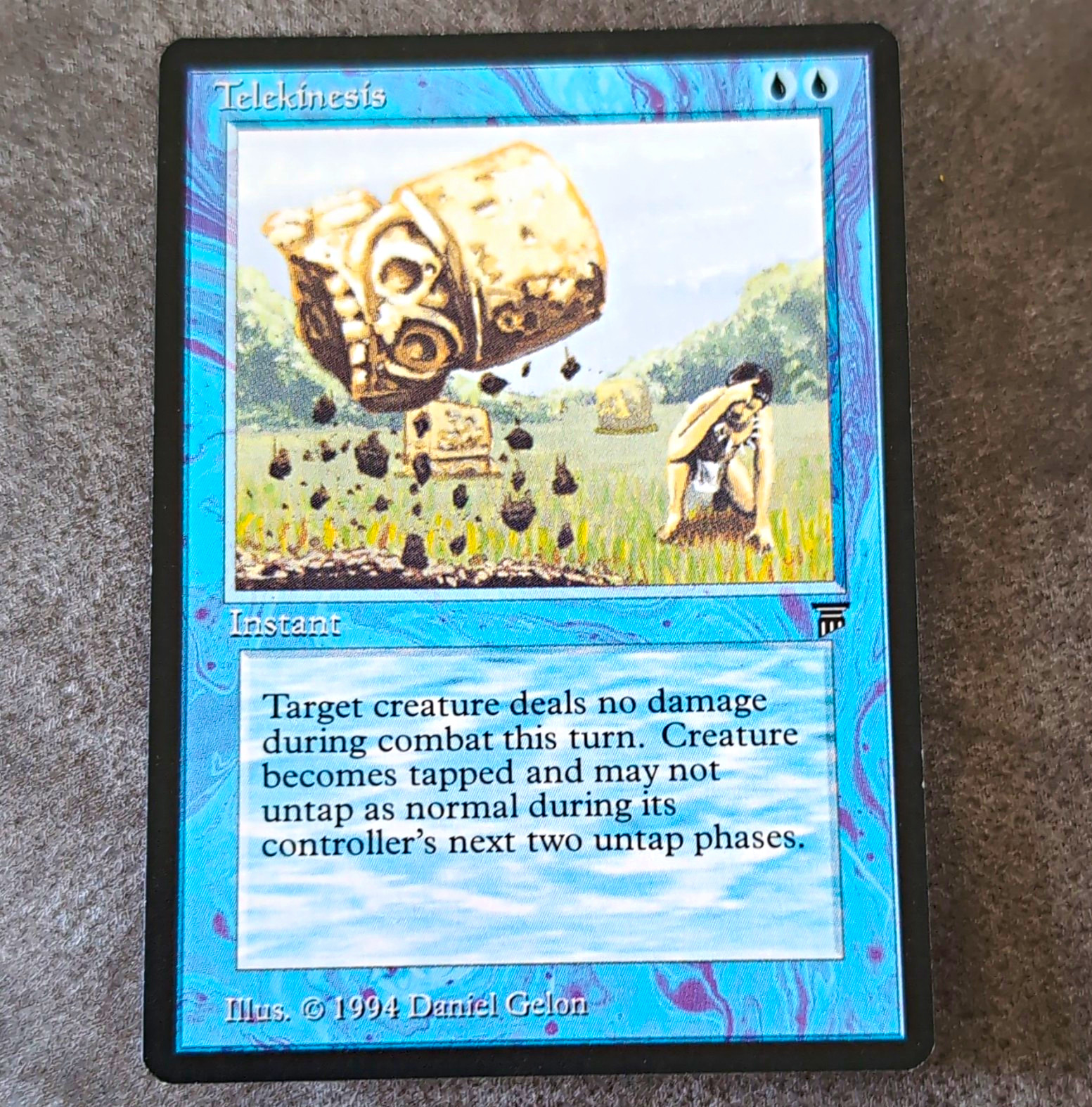 Wizards of the Coast Telekinesis MTG Legends Rare Instant Reg EN 1994 Wizards of the Coast Telekinesis MTG Legends Rare Instant Reg EN 1994