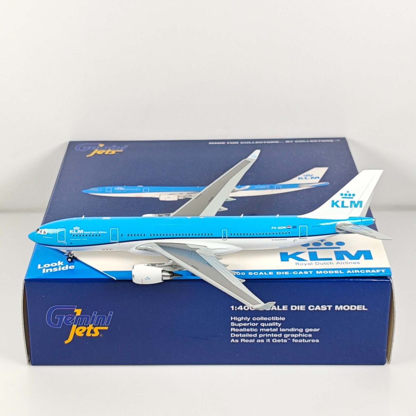 GeminiJets GJKLM1874 1/400 KLM A330-200 PH-AOM alloy model