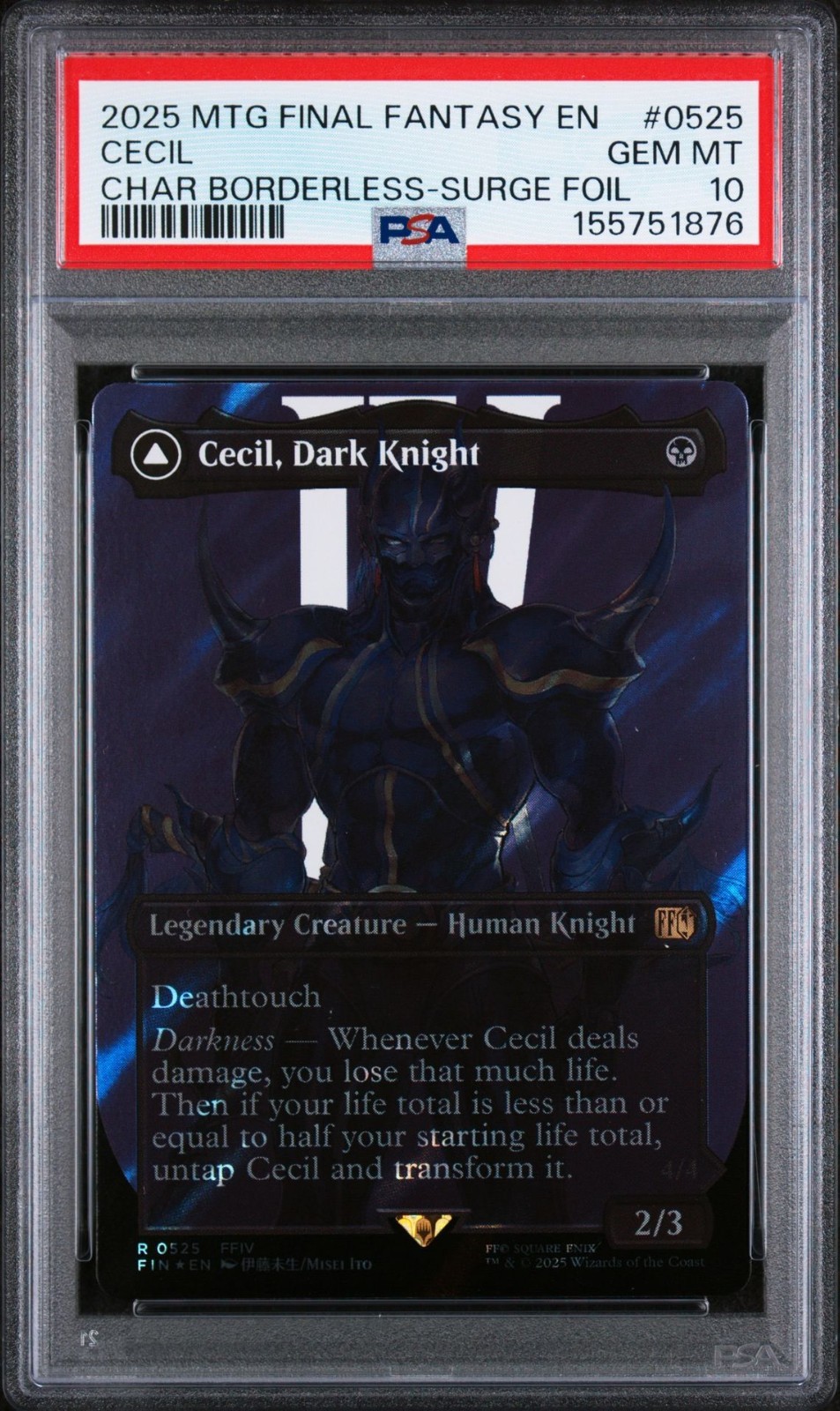 2025 MTG FINAL FANTASY #0525 CECIL, DARK KNIGHT/CECIL, REDEEMED PALADIN PSA 10