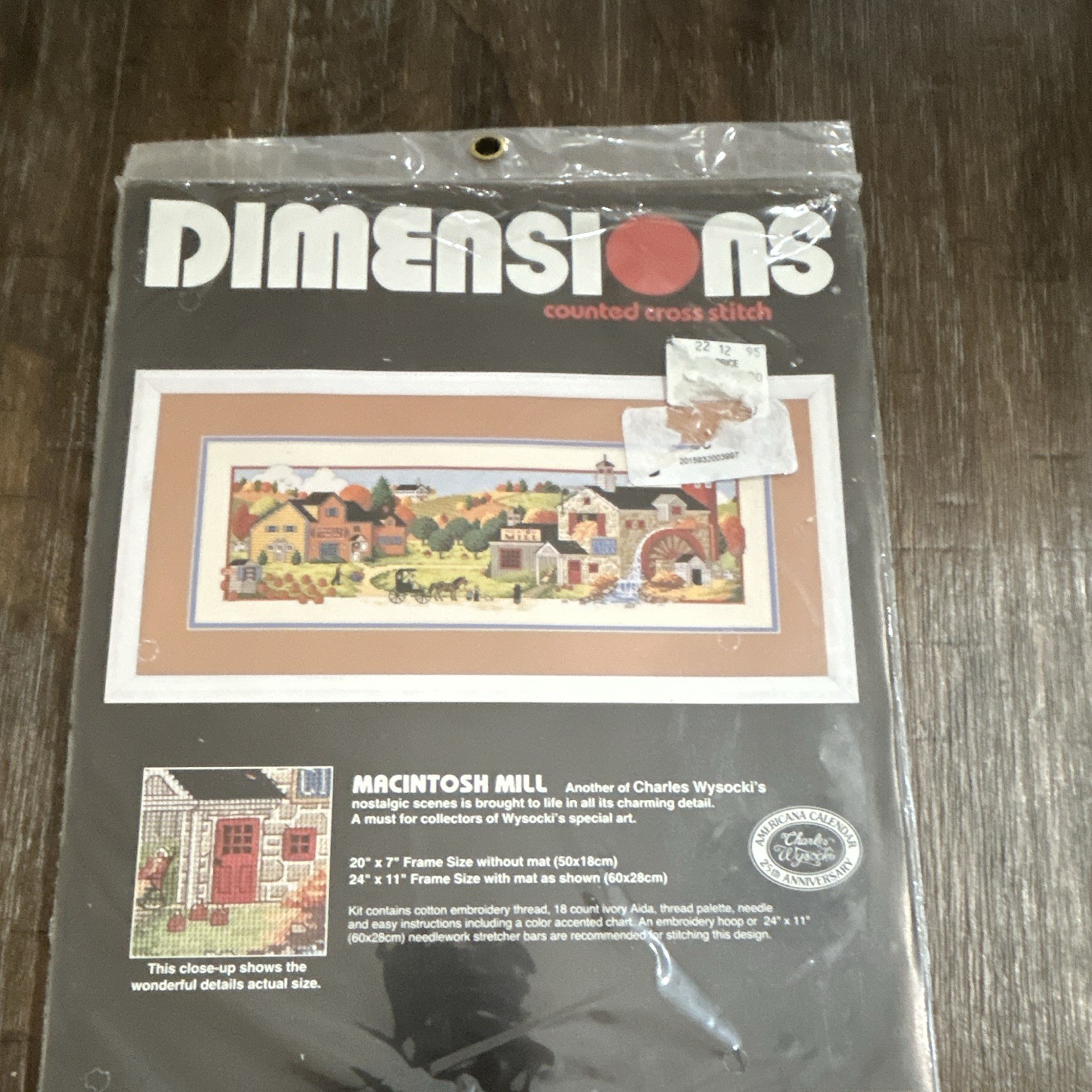 Vintage Dimensions 3774 Macintosh Mill Charles Wysocki Cross Stitch Kit Sealed Vintage Dimensions 3774 Macintosh Mill Charles Wysocki Cross Stitch Kit Sealed