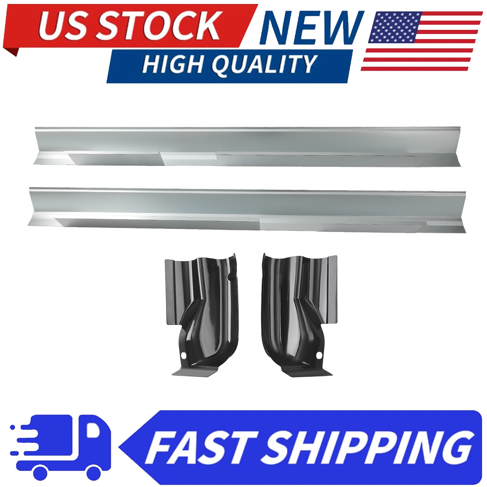 4 Pcs Outer Rocker Panels & Cab Corners fit for Ford F-150 Super Cab 09-14 4Door