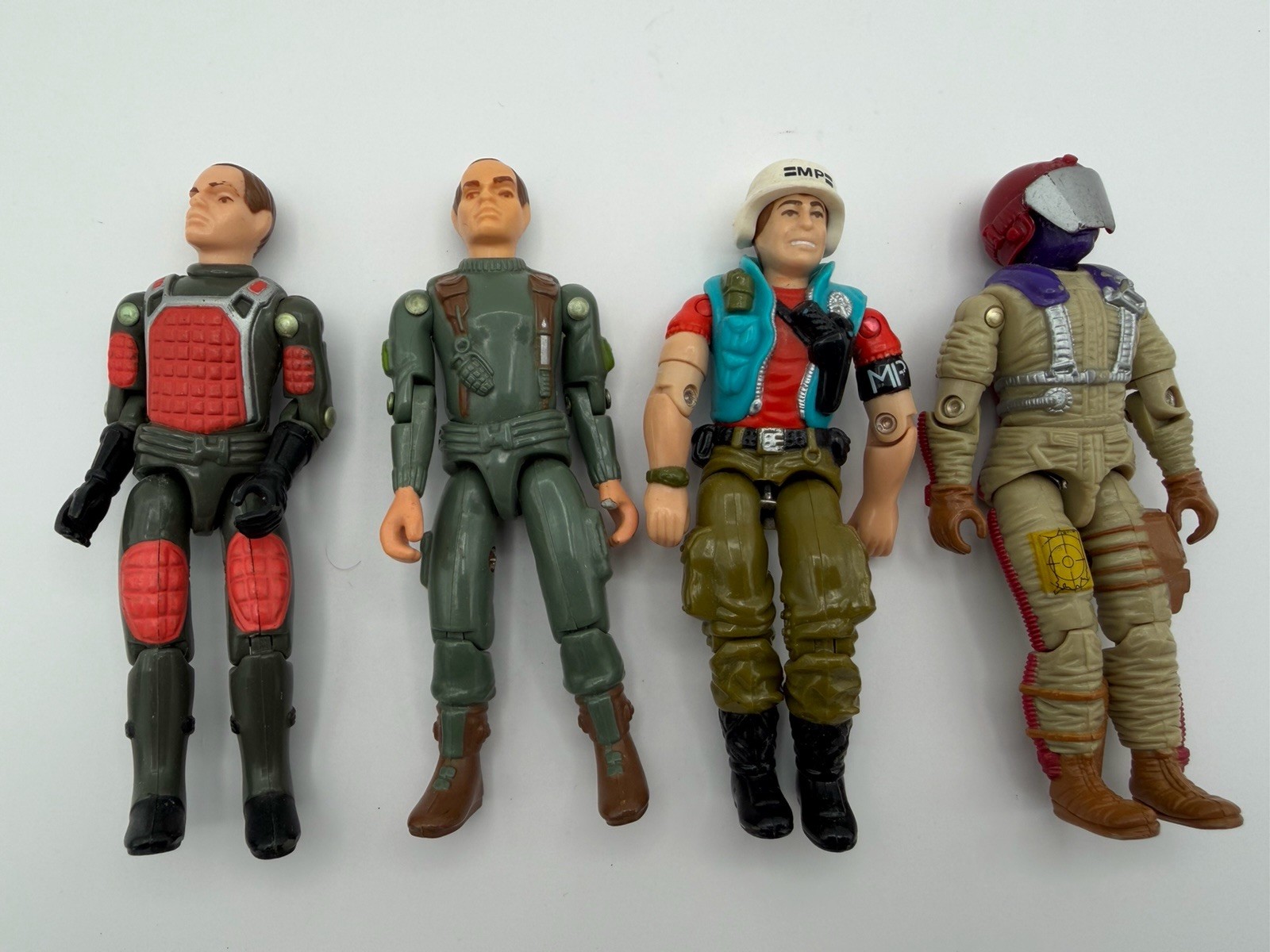 Vintage 1982 1987 Hasbro GI Joe Lot Grunt, Flash, Law & Order, Gyro Viper Vintage 1982 1987 Hasbro GI Joe Lot Grunt, Flash, Law & Order, Gyro Viper