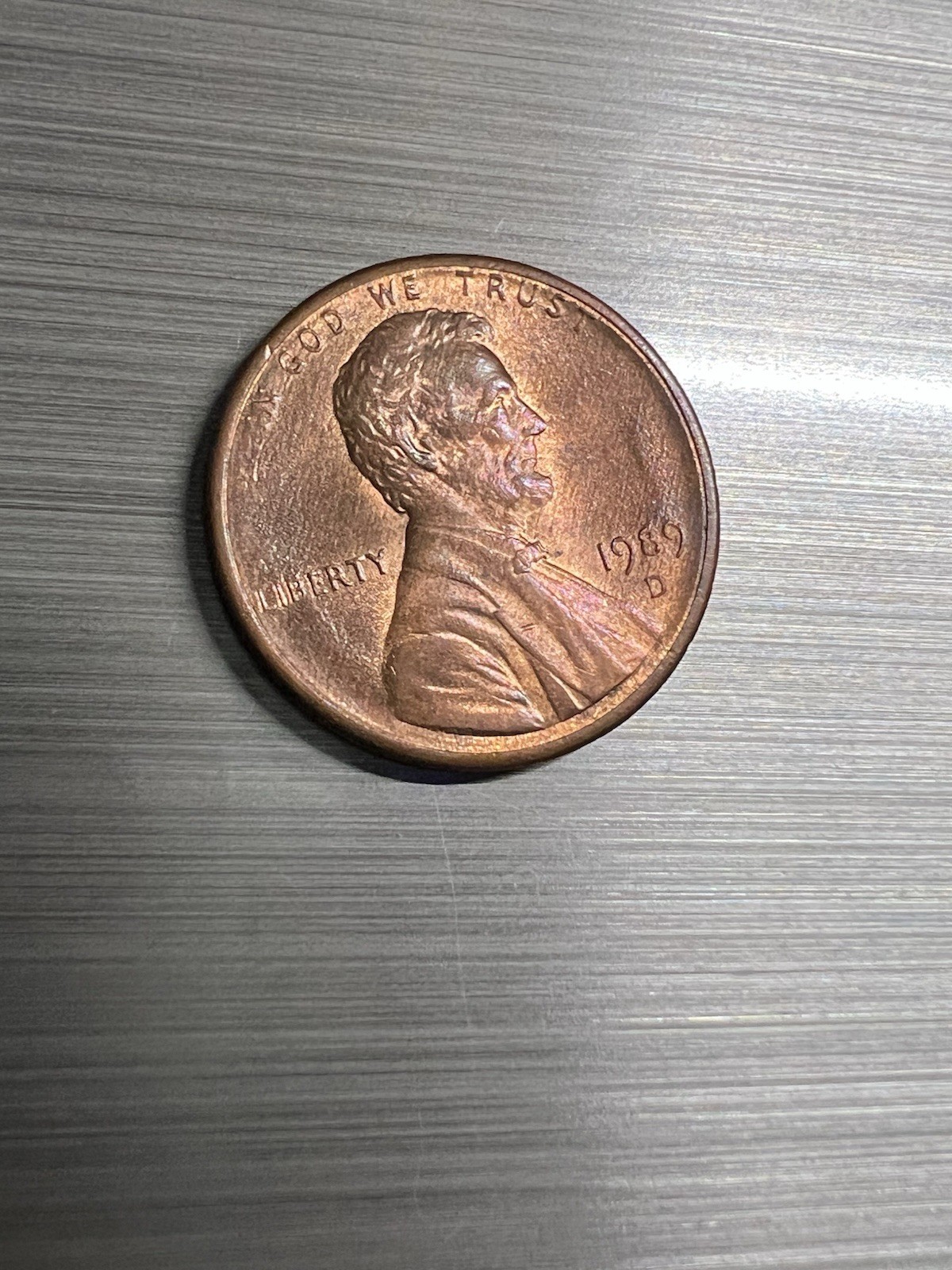 1989-D Lincoln Memorial Cent Penny Unique Red Stunning With Errors 1989-D Lincoln Memorial Cent Penny Unique Red Stunning With Errors