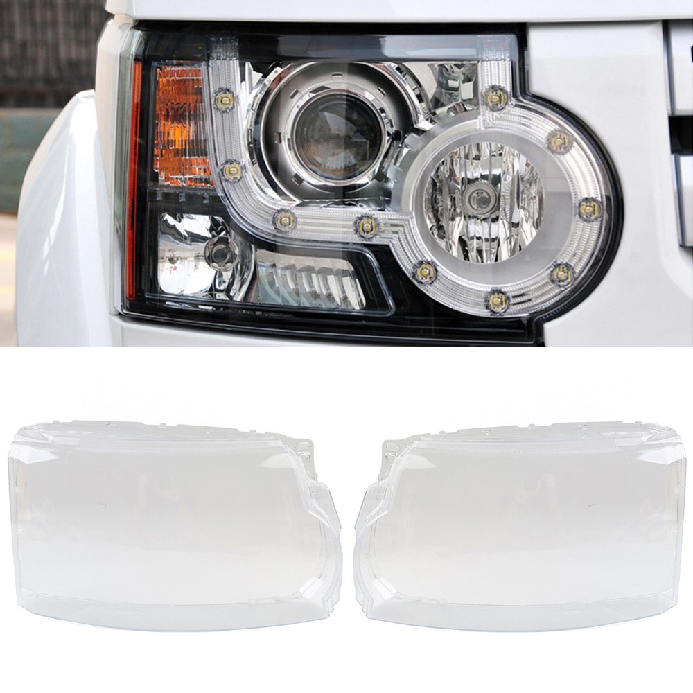 Left+Right 1 Pair For Land Rover Discovery 4 LR4 2014-2016 Headlight Lens Covers