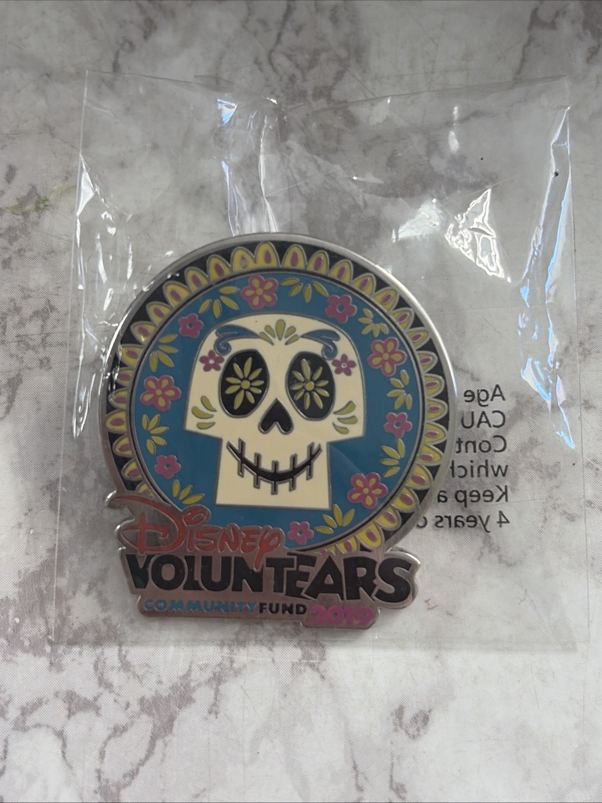 Disneyland 2019 Cast Member Community Fund Voluntears Pin Coco Sugar Skull