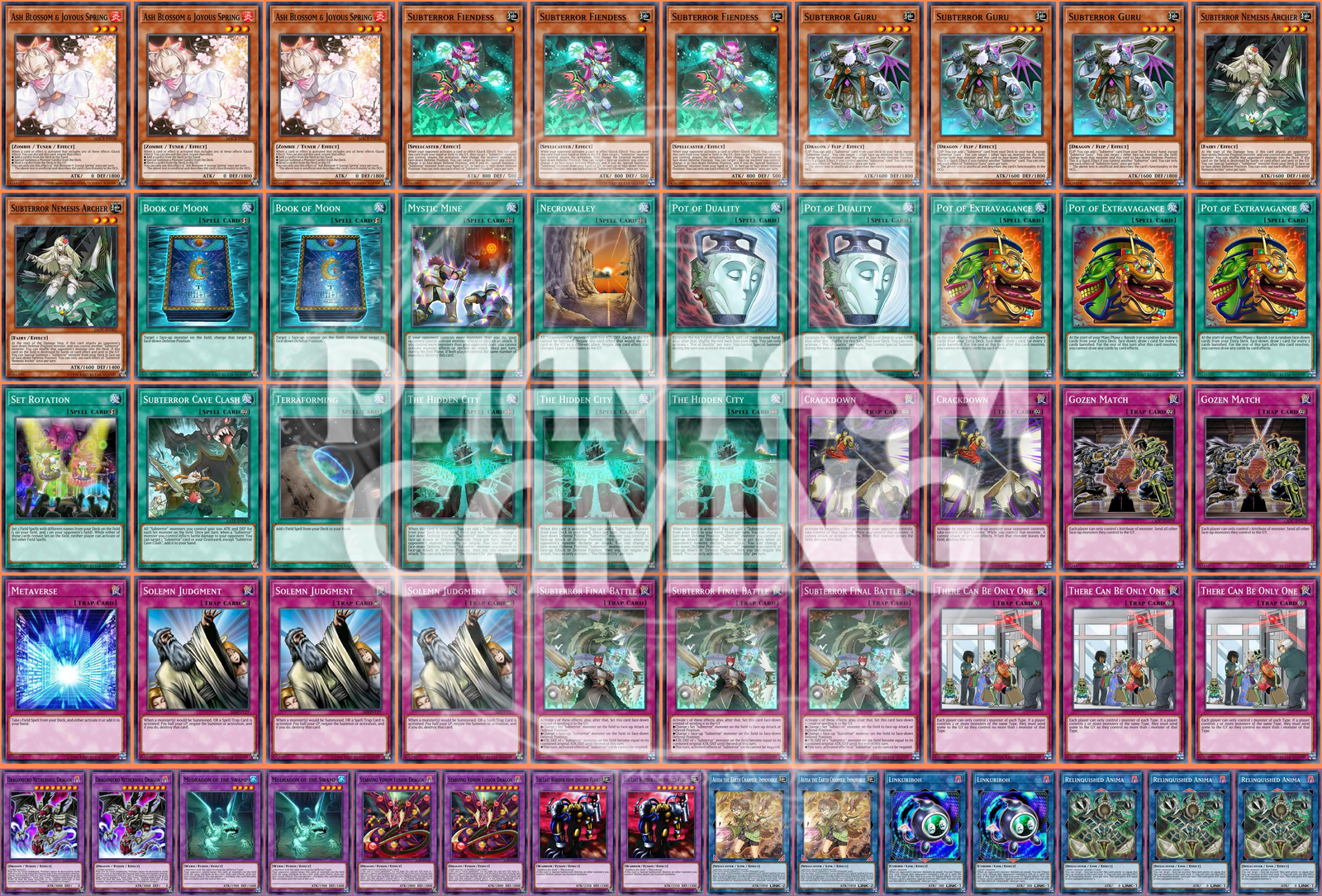 Subterror Deck Linkuriboh Relinquished Anima Starving Venom Yugioh