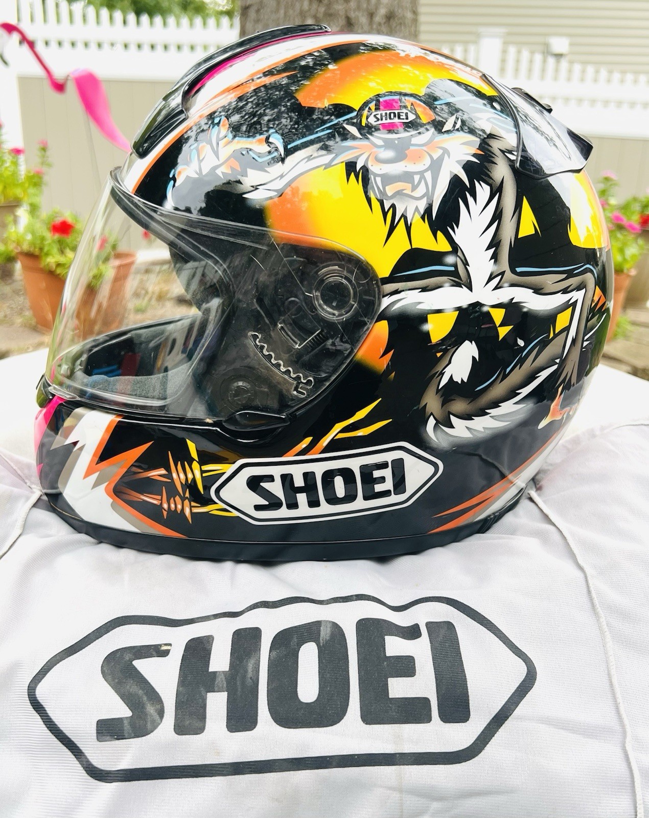 Vintage 2001 Shoei RF-900 Noboru “Nobby” Ueda Full Face Helmet/Clear Visor/Small