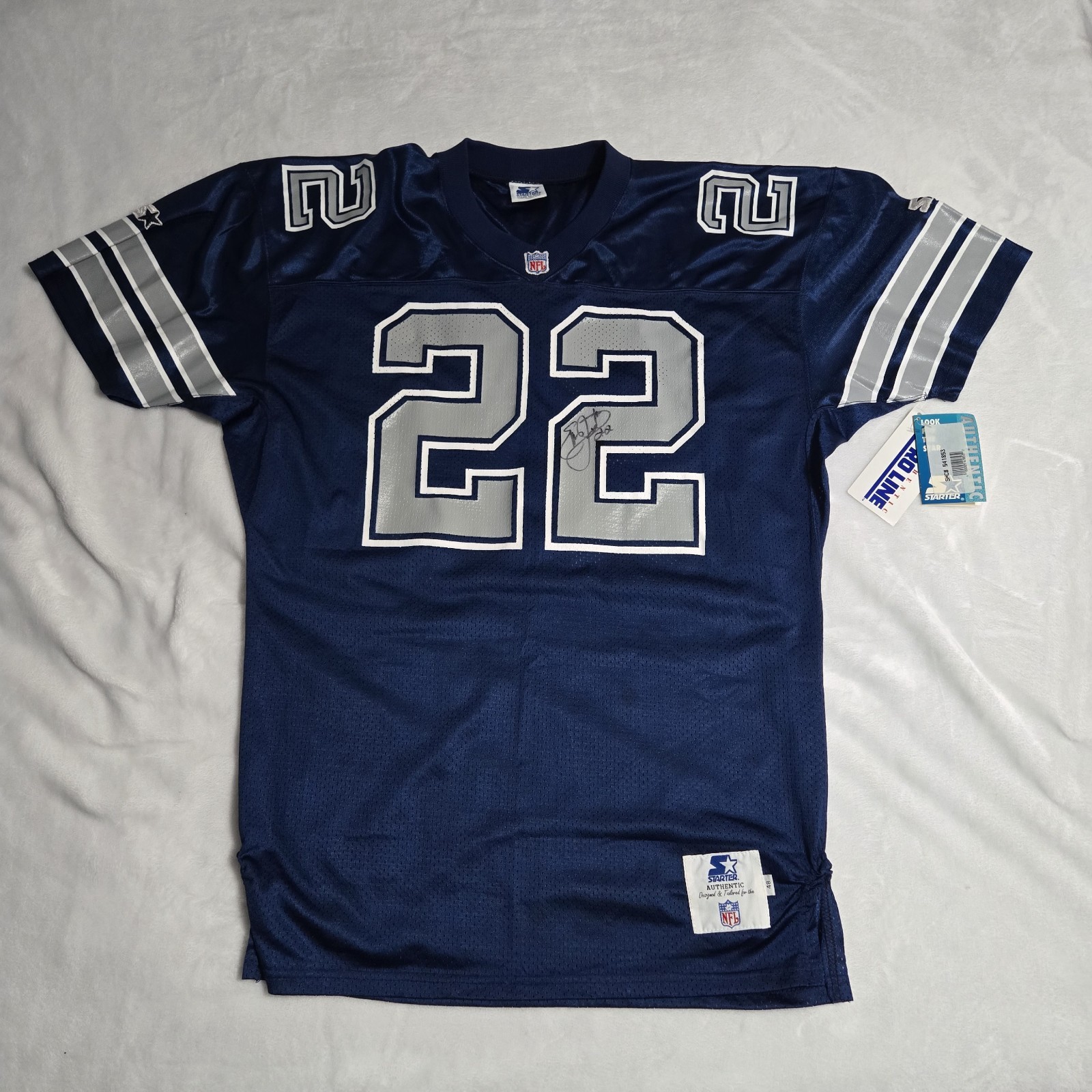 Vintage Emmitt Smith Jersey Dallas Cowboys Starter Authentic  Men Size 48 Large 