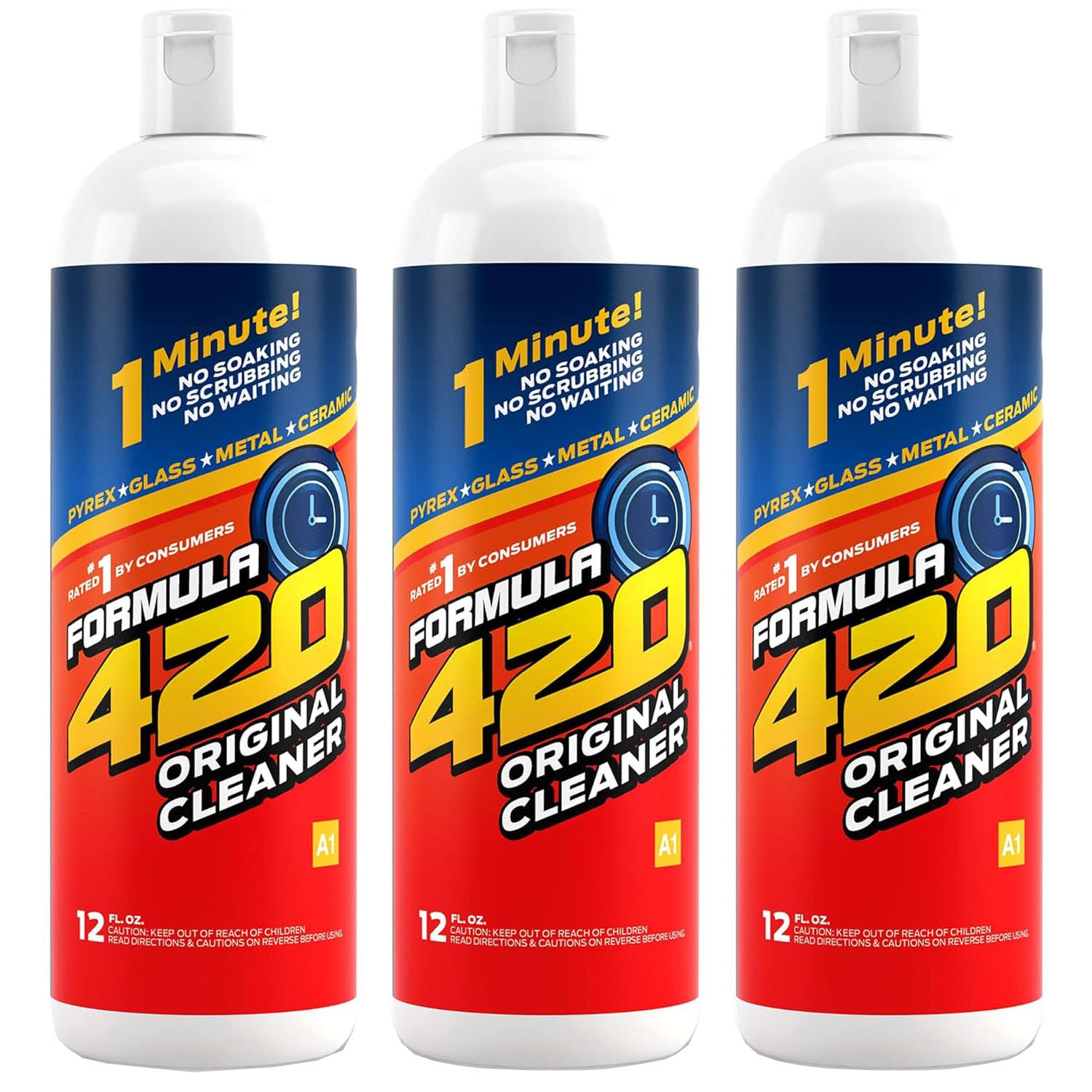 Formula 420 Shake and Rinse Easy to Use Glass Metal and Ceramic Cleaner, 12 Fl O
