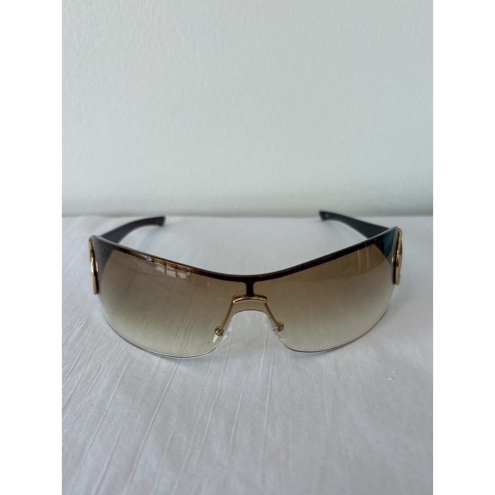 Authentic Gucci Vintage Y2K Horsebit Shield Sunglasses