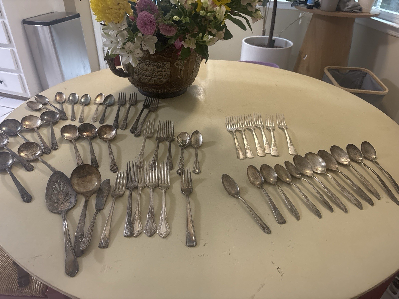 Vintage SilverPlated Flatware Lot 45 Mix1847 Rogers \