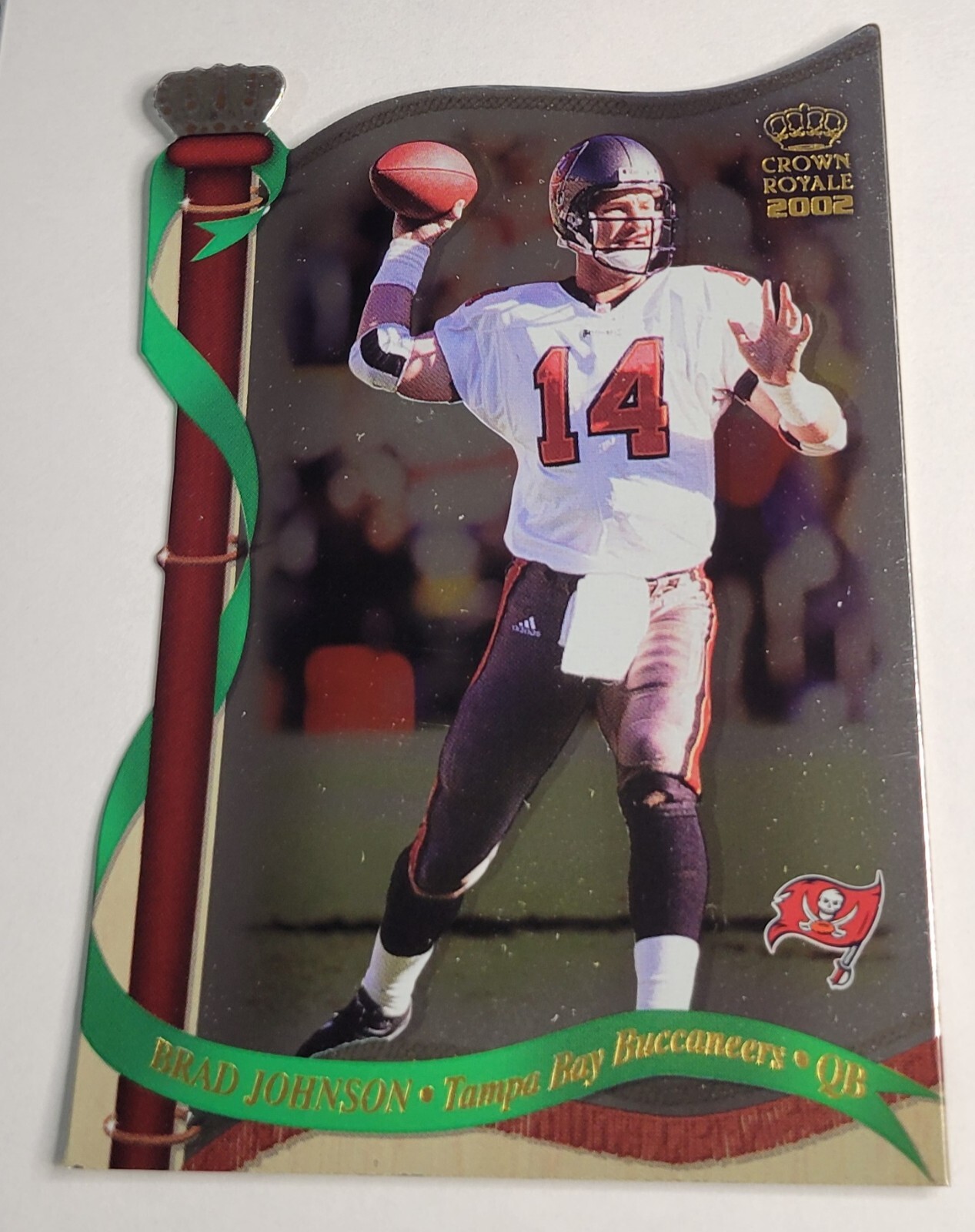 2002 Brad Johnson Foil Die Cut Pacific Crown Royale Card #132 Buccaneers NFL VTG 2002 Brad Johnson Foil Die Cut Pacific Crown Royale Card #132 Buccaneers NFL VTG