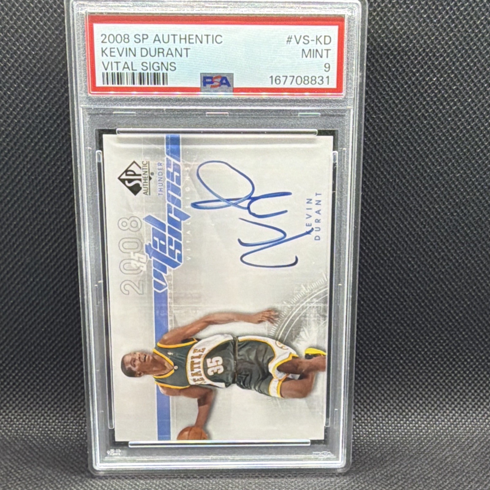 Upper Deck 2008-09 SP Authentic Kevin Durant Vital Signs #VS-KD Auto PSA 9 Upper Deck 2008-09 SP Authentic Kevin Durant Vital Signs #VS-KD Auto PSA 9