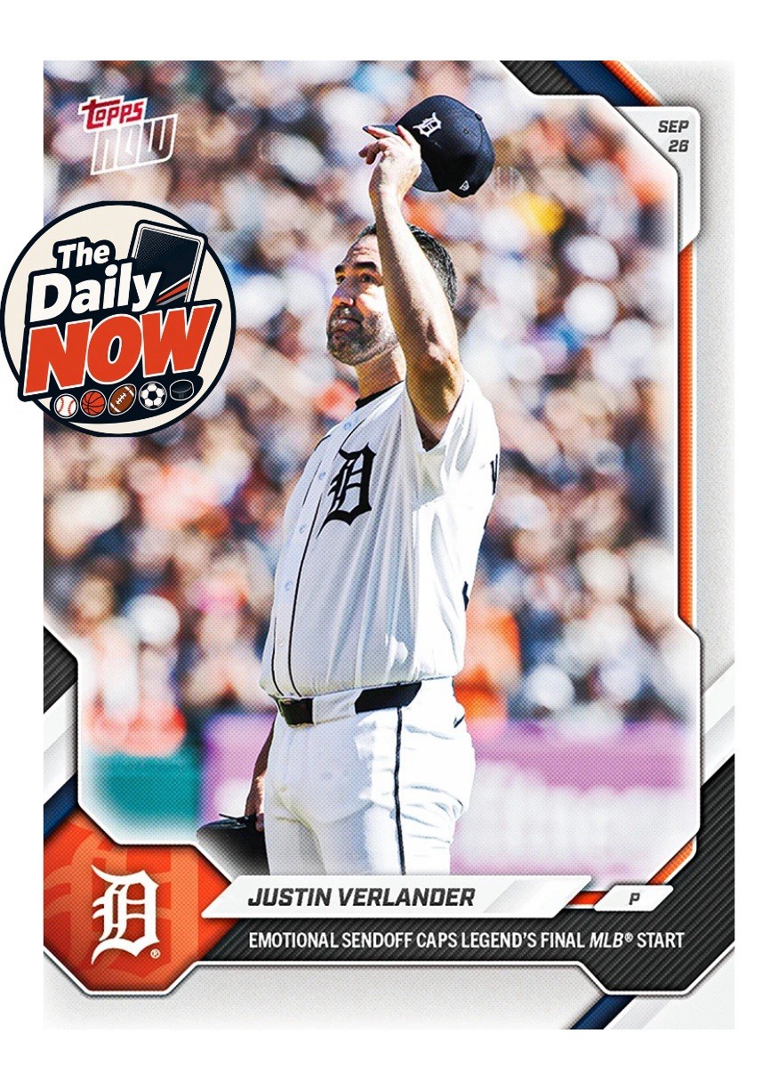 Justin Verlander Send off In Final MLB Start 2026 Topps NOW MLB Card 726 PRESALE Justin Verlander Send off In Final MLB Start 2026 Topps NOW MLB Card 726 PRESALE