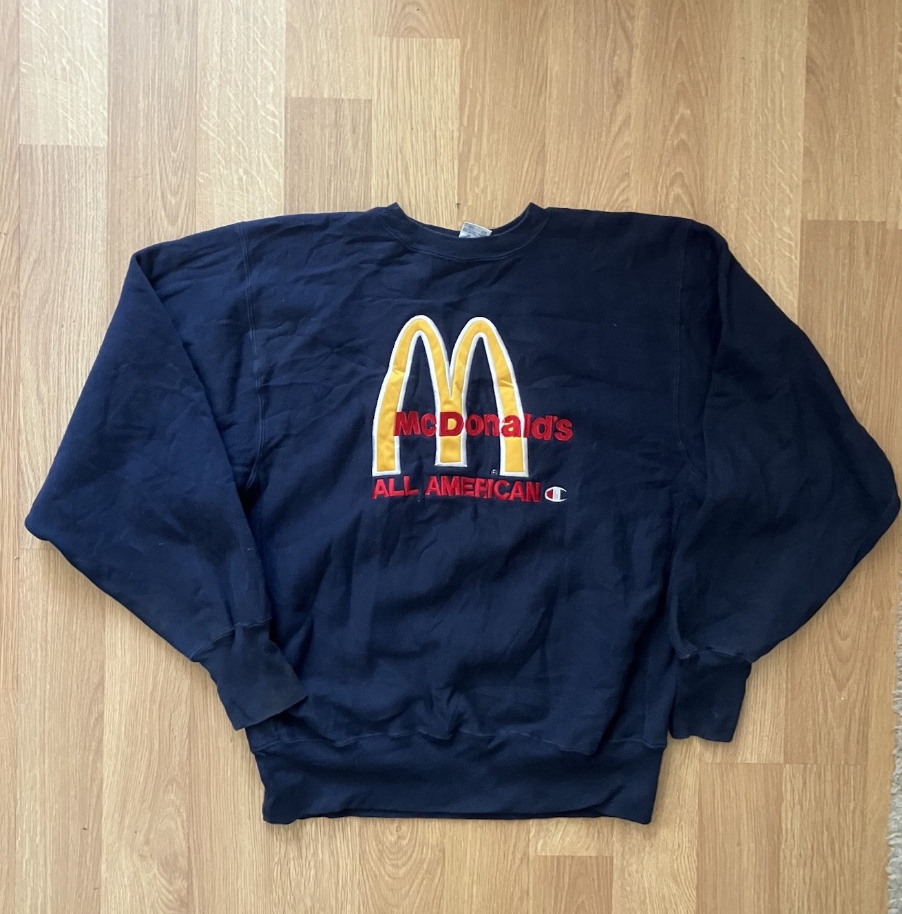 Rare Vintage CHAMPION McDonald\'s All American Reverse Weave Sweatshirt XL