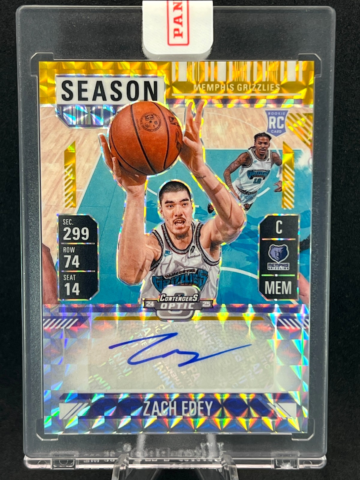 *Sealed* 2024 Mosaic Zach Edey RC Rookie Season Ticket Gold Auto /10 - GRIZZLIES *Sealed* 2024 Mosaic Zach Edey RC Rookie Season Ticket Gold Auto /10 - GRIZZLIES