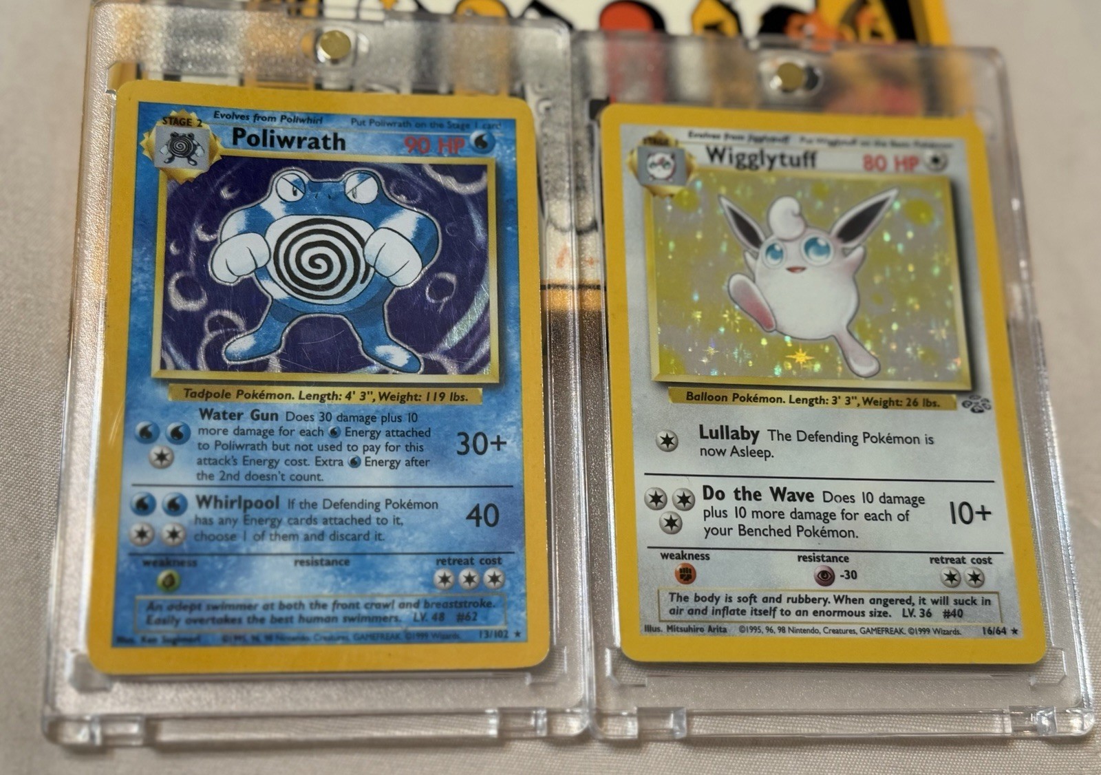 Wizards of the Coast Pokémon TCG Holo Poliwrath 13/102 Wigglytuff 16/64 Wizards of the Coast Pokémon TCG Holo Poliwrath 13/102 Wigglytuff 16/64