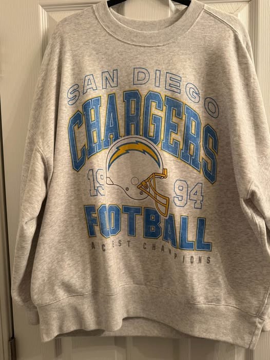 Remake San Diego Chargers Logo 1994 Remake Sport Gray Sweatshirt RM3369