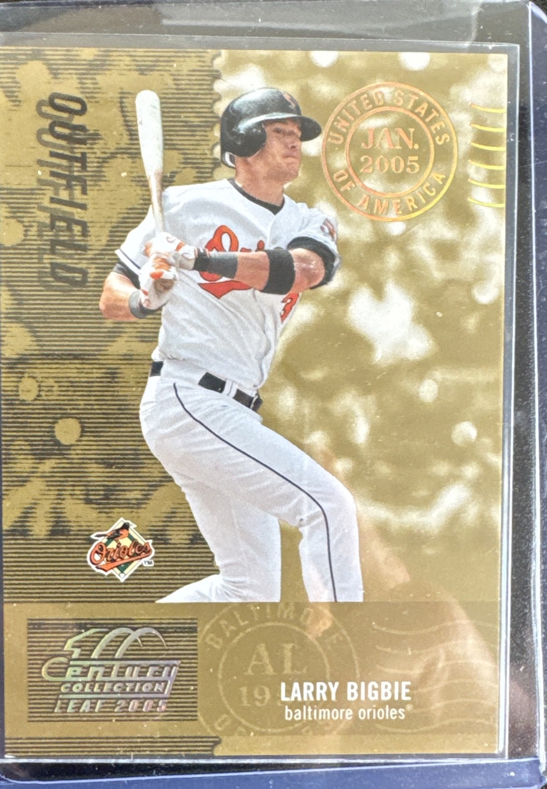 2005 Leaf Century Collection - Larry Bigbie #49 Post Marks Gold /50