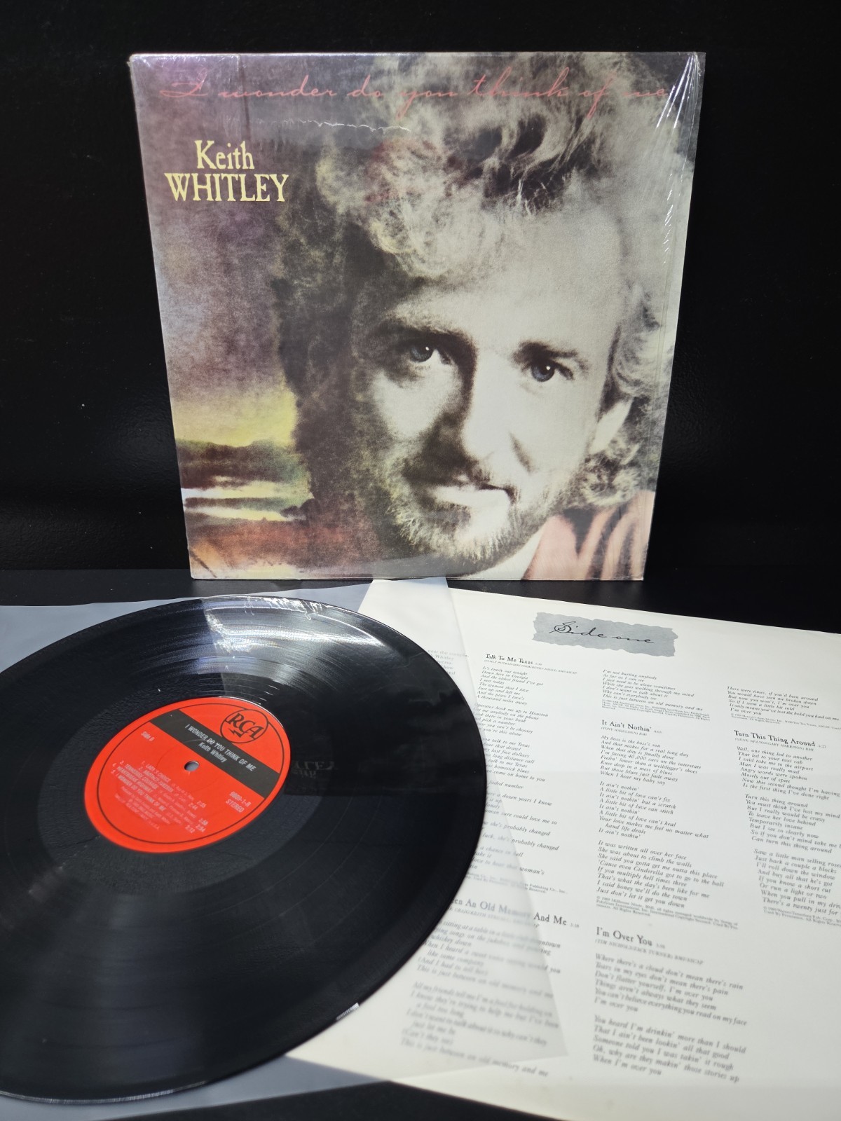 Kieth Whitley I Wonder Do You Think Of Me Lp Vinyl 1989 1st Press Shrink/Insert 