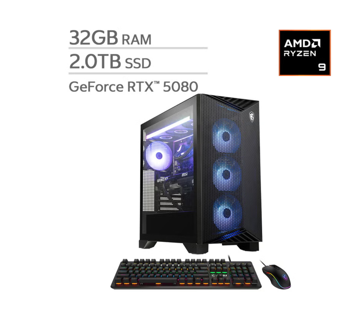 *BRAND NEW* MSI Aegis ZS2 Ryzen 9 9900X RTX 5080 32GB DDR5 2TB SSD B9NVV-1409US