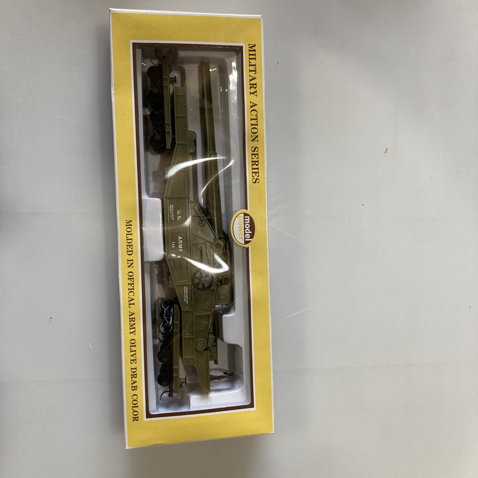 Model Power Military Action Series Big Cannon Car #99163 HO scale Model Power Military Action Series Big Cannon Car #99163 HO scale