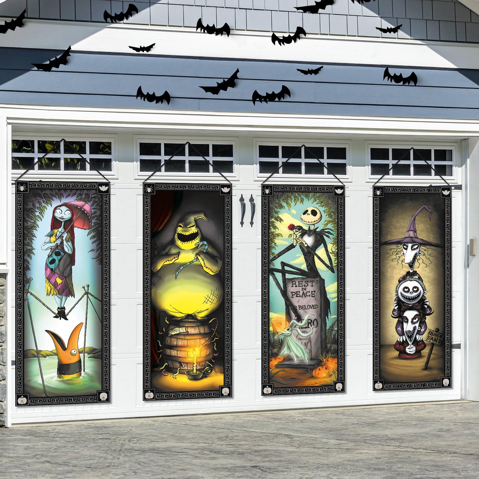 Halloween Nightmare Christmas Stretching Portraits 4Pcs Halloween Decorations Ba Halloween Nightmare Christmas Stretching Portraits 4Pcs Halloween Decorations Ba