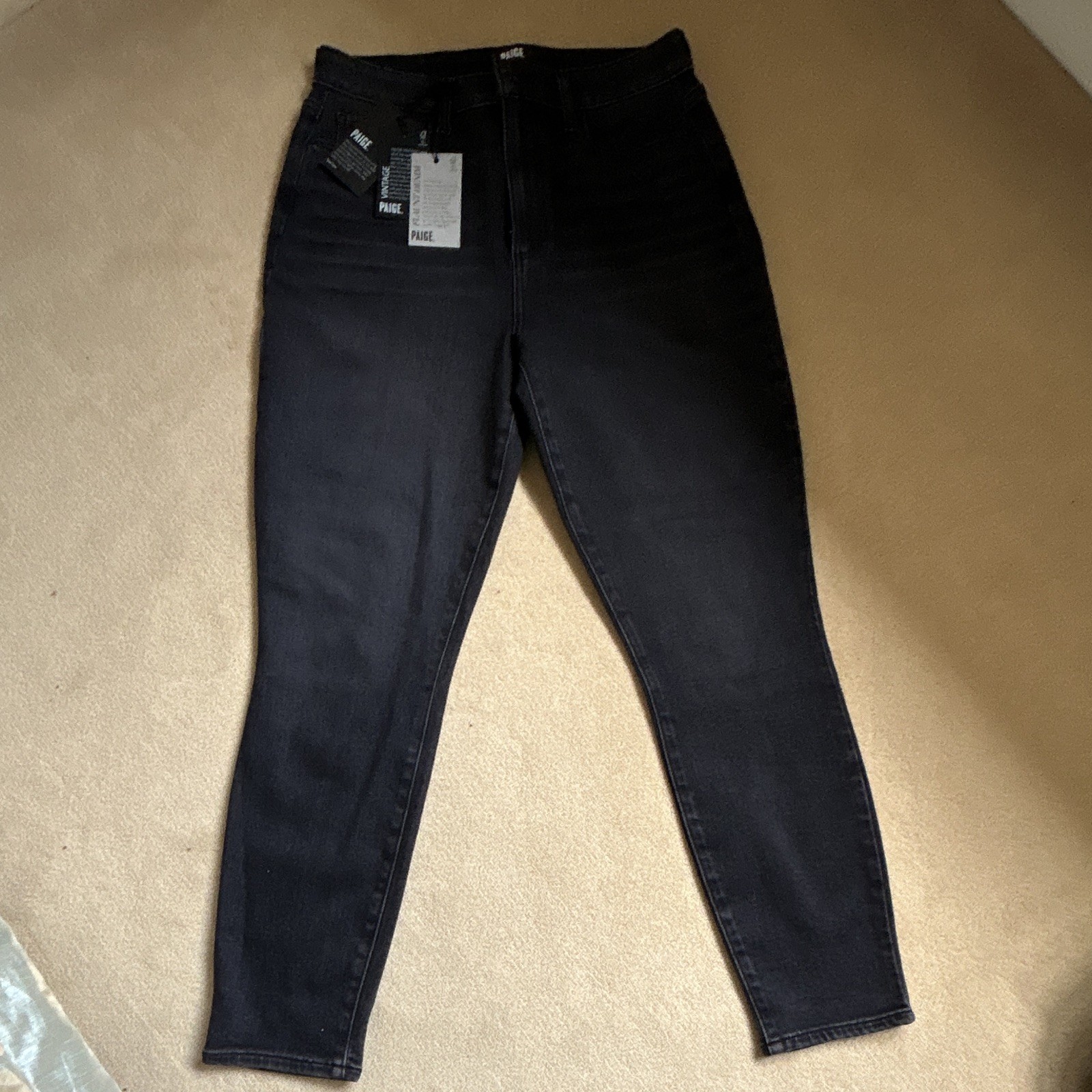 Paige Women’s Straight Dark Wash Blue Denim Jeans BNWT Size 31 Zip 5-Pocket Paige Women’s Straight Dark Wash Blue Denim Jeans BNWT Size 31 Zip 5-Pocket