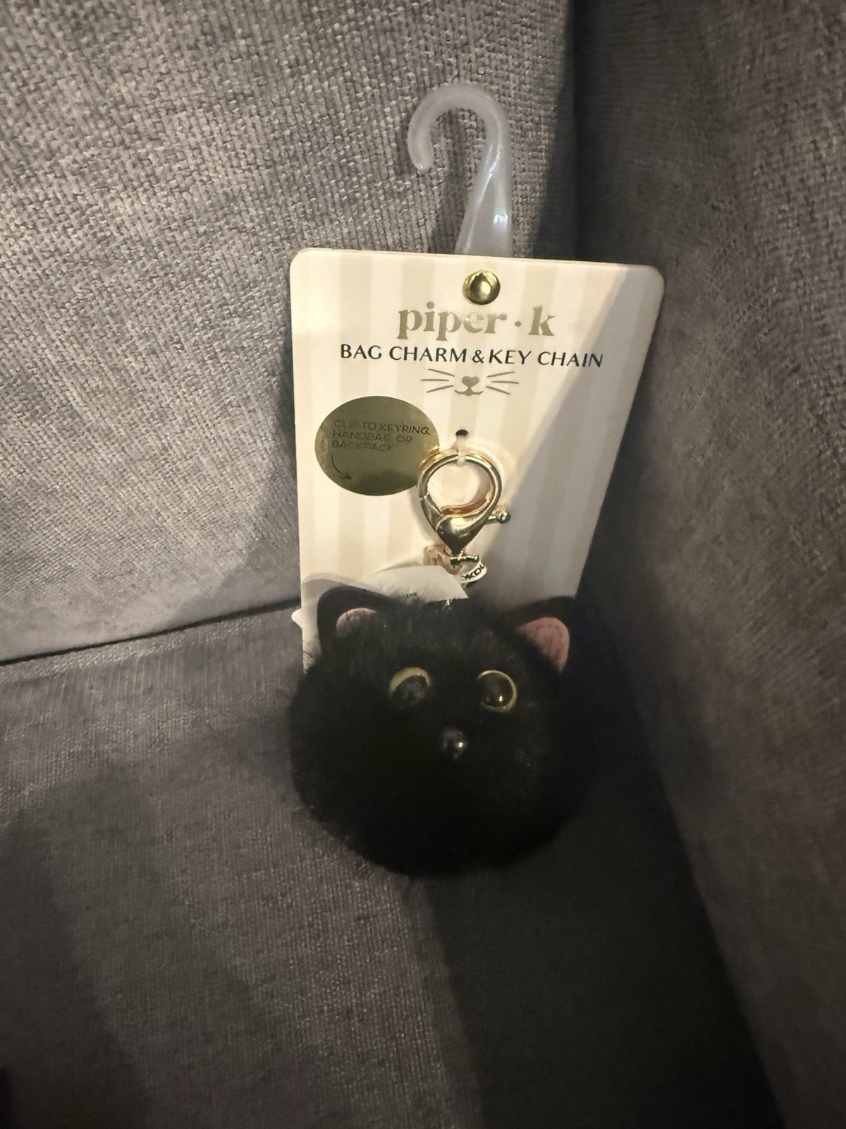 NWT Piper K Black Cat Fur HandBag Charm / Keychain NEW NWT Piper K Black Cat Fur HandBag Charm / Keychain NEW