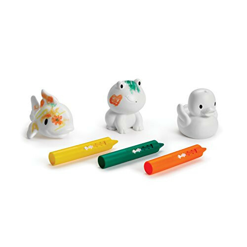 Munchkin Color Me Bath Squirts and Crayon Set, Frog/Fish/Duck