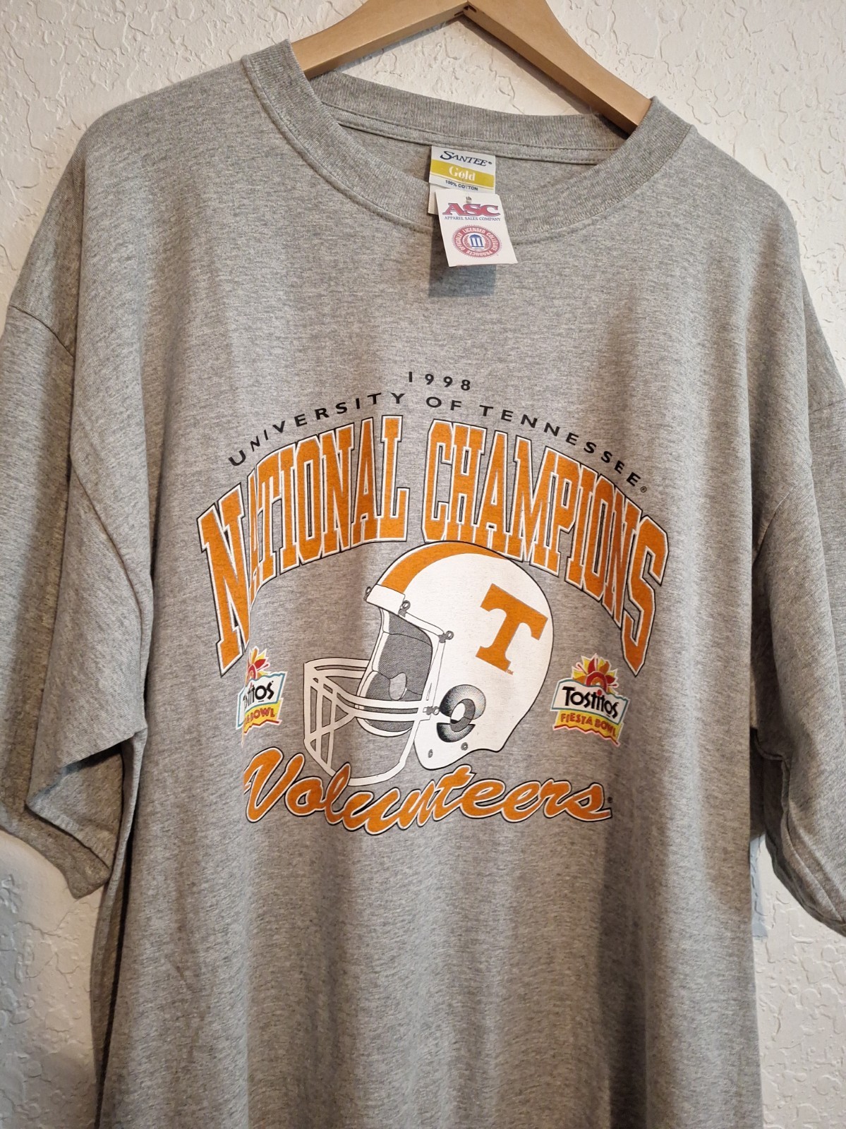 Vintage 1998 Tennessee Volunteers National Champions T-Shirt XL New